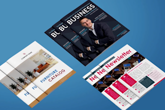 design company profile, catalog, booklet, magazine, newsletter, annual report