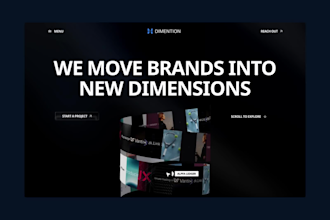 interactive 3d animated website, wix website, lottie animation, webgl, three js
