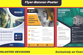 do event flyer, postcard design , business flyer