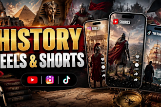 make 100 history reels and shorts