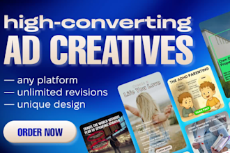 design high converting meta ad or ad image