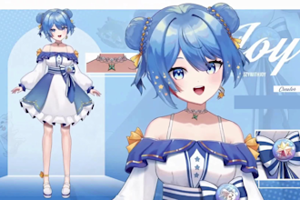 design and rigg live2d model, vtuber model, live2d rigging vtuber commission