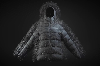 create high quality 3d garment design, 3d cloth rendering, 3d clothing animation