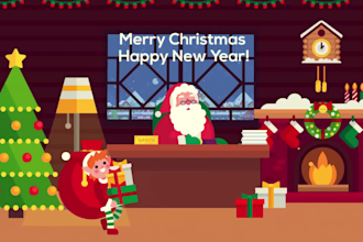 your happy new year, christmas greetings video