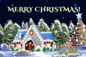 make this beautiful merry christmas greetings intro video