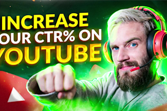 make attractive clickbait youtube thumbnails in 24hrs