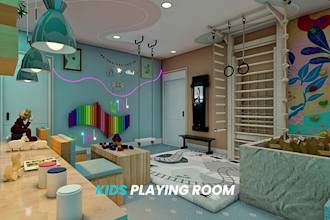 design kids room, playroom, nursery, and kindergarten