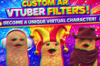 create a custom ar vtuber 3d avatar for snap camera and streaming