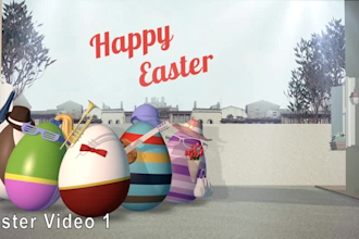 make happy easter greeting video