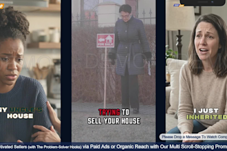 create real estate cash home buyers promo video ads with voiceover and captions