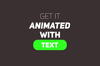 create a custom, kinetic dynamic 2d text animation video