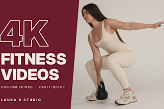 film a custom 4k fitness video with a professional model