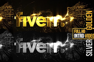 make HD luxury gold intro video  and logo animation