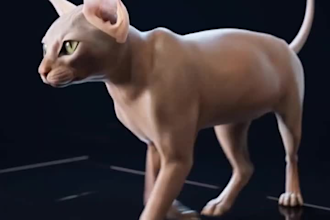 render 3d animal animation, 3d animation, character design, xgen, cgi, vfx