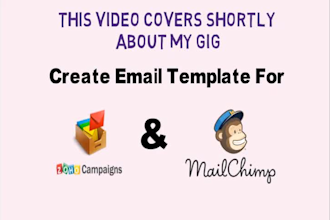 create email template for zoho campaigns and mailchimp