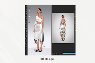 create sewing pattern with sewing instructions and 3d garment