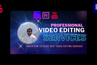 do professional and cinematic video editing for youtube