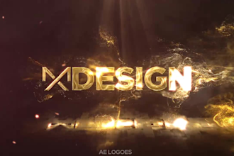 do luxury gold logo animation intro 24h delivery 4k
