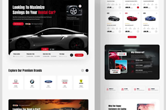 build car dealership website, car rental website, taxi booking website