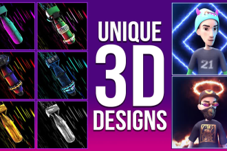 design unique 3d characters for nft