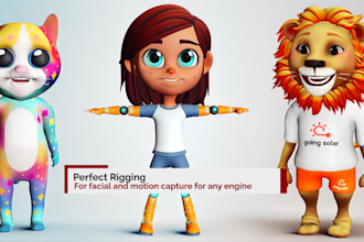 do 3d cartoon or anime character for music video