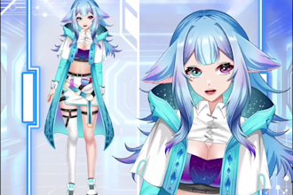 design and rig live2d vtuber model 2d vtuber model vtuber commission 2d anime