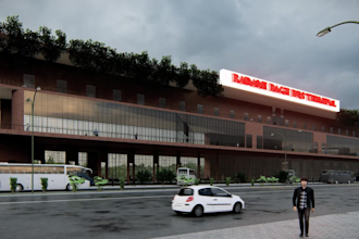do 3d rendering, exterior architecture, commercial building