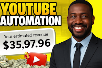 launch automated youtube cash cow channel to earn you 35k USD monthly