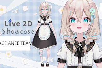 draw and rig 2d vtuber model anime art character design chibi live2d commission