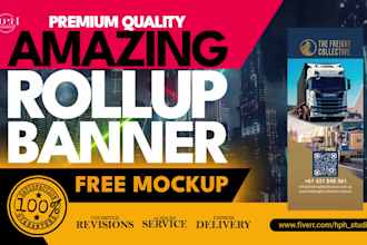 design rollup banner, pull up banner, retractable banners