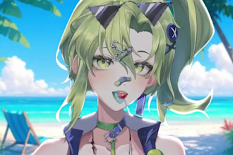 draw male female live2d vtuber model, 2d vtuber rigging 2d anime model streaming