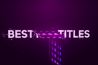 make a colorful glitch logo or intro animation