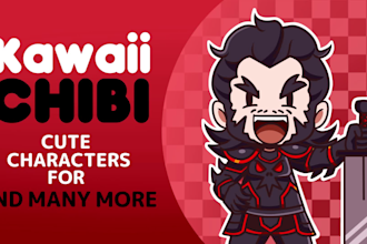 draw cute chibi character in high resolution