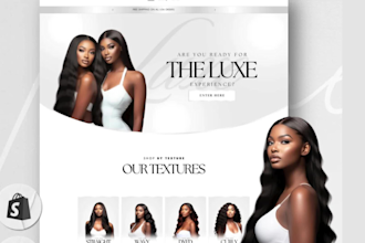 design wix hair extension shopify store hair website beauty salon store website