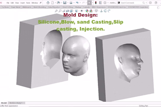do silicone mold design, sand, slip casting for 3d printing