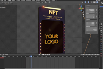 renovation 3d ticket, nft, card, for your business account