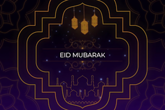 make a professional eid mubarak greeting video