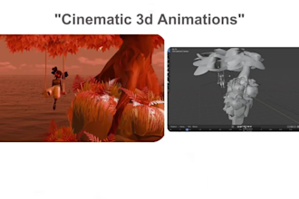 do 3d animation video and 3d character animation and rigging