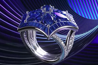create jewelry design, realistic rendering and animation