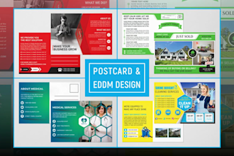design promotional postcard or direct mail eddm postcard