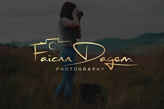design luxury photography logo watermark or signature