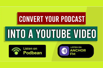 turn your podcast into a video for youtube