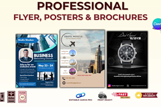 design high converting flyers posters and brochures for brand