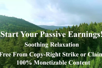 create a youtube channel and 50 relaxing meditation rain lullaby music video