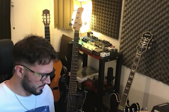 record pro electric and acoustic guitar tracks and solos