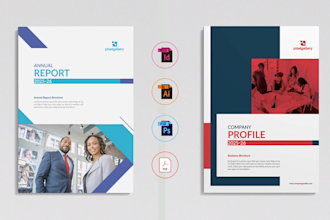 design a professional company profile brochure for your business