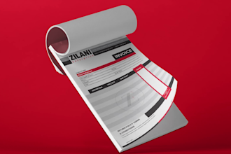 design custom PDF order forms, invoices letterhead templates