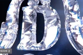 create 3d logo animation diamond intro video