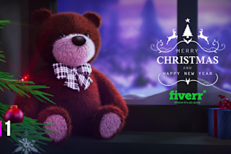 create a christmas logo reveal video