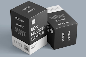 create product mockups and label design for packaging